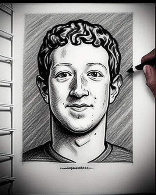 Mark Zuckerberg Pencil Sketch Drawing Realistic Art